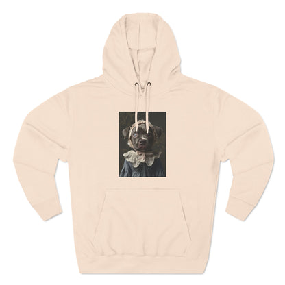 Pit Bull in Lace Bonnet: "Victorian Vigilance" | Hoodie | Puppy Love Edition™