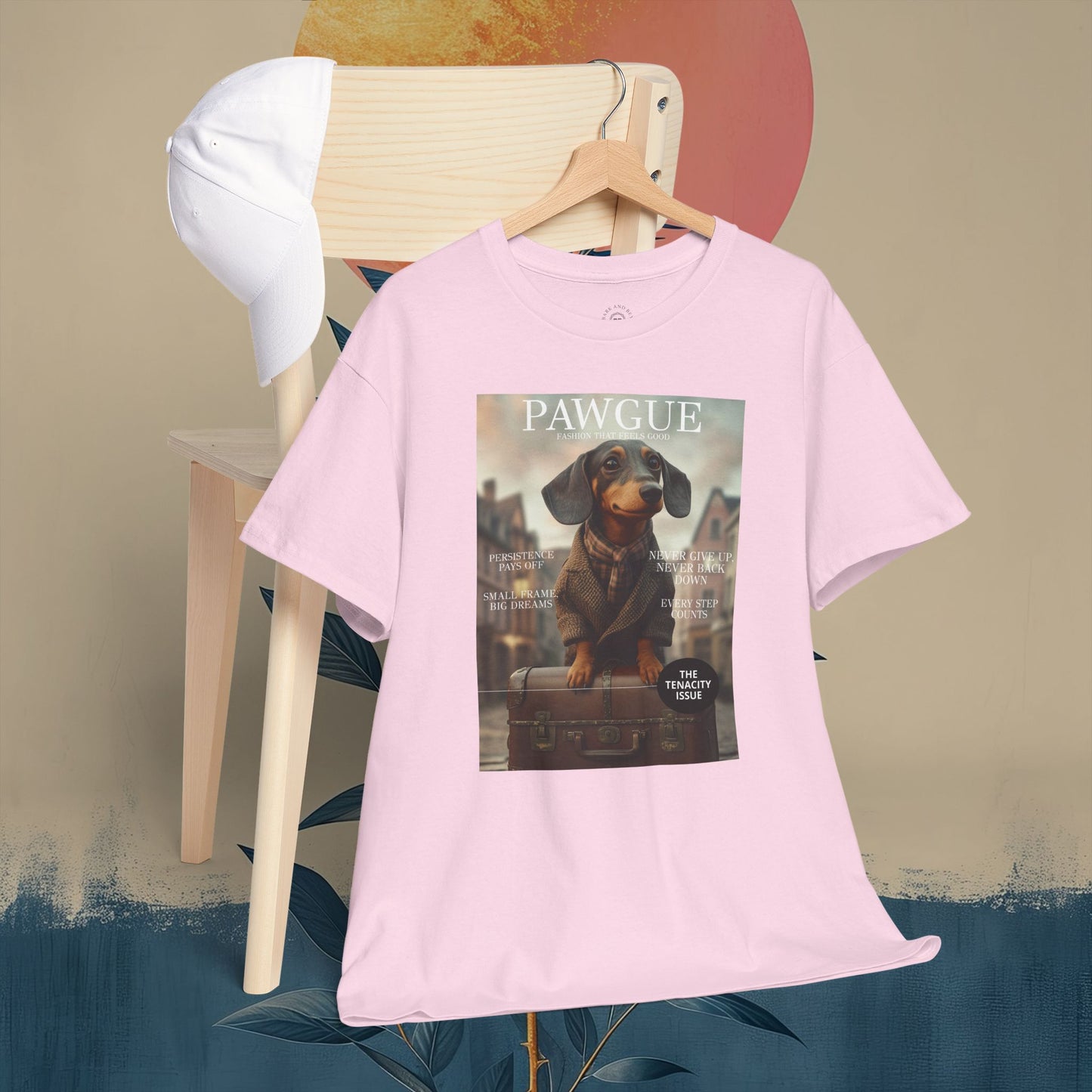 Dachshund in Tweed: "Cover" | T Shirt | Pawgue Chic Edition™