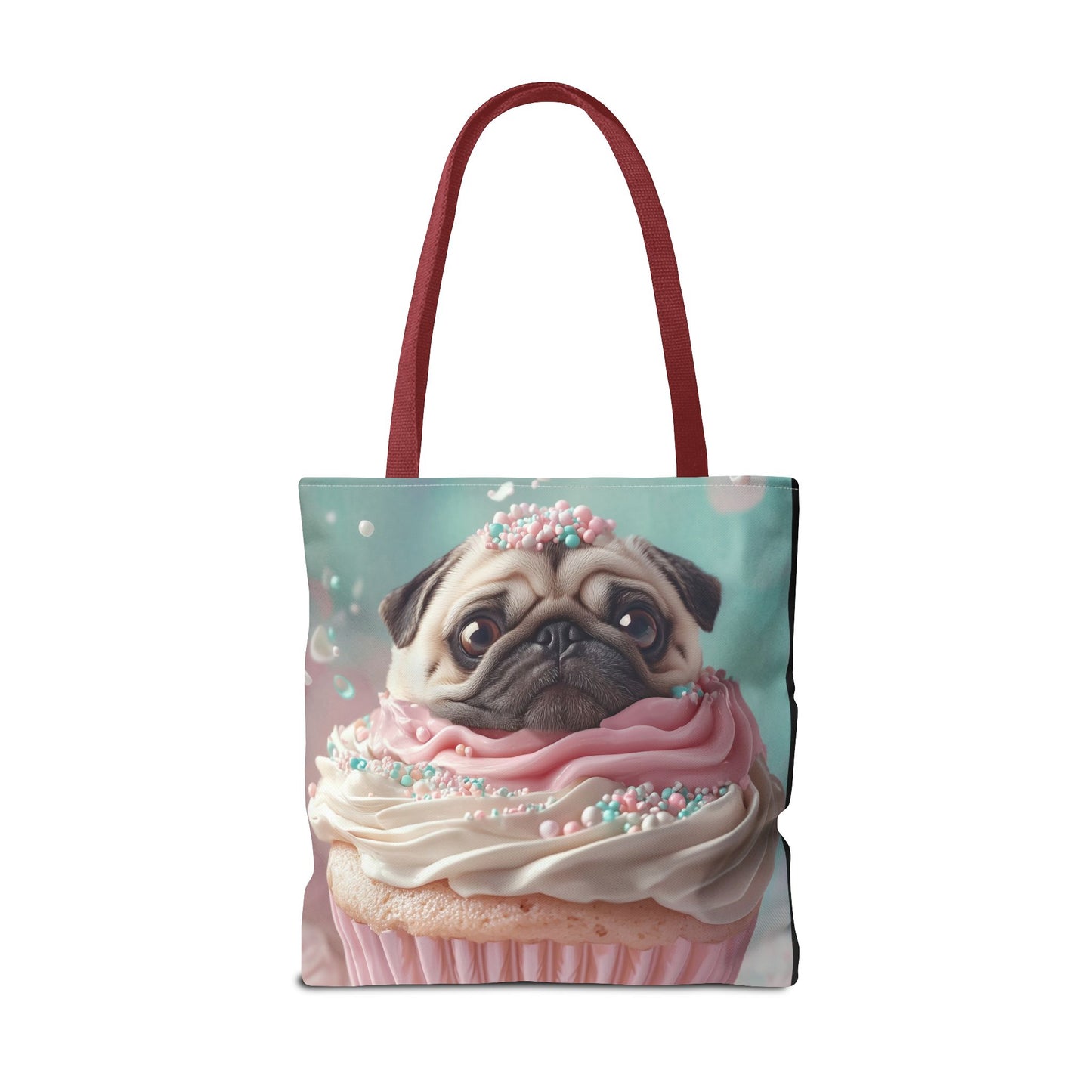 Pug as a Cupcake: "Frosted Friend" | Tote Bag (AOP) | Puppy Love Edition™