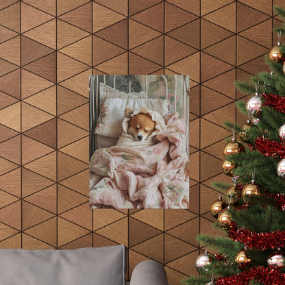 Corgi Swaddled: "Dreamy Nap" | Matte Vertical Posters | Puppy Love Edition™