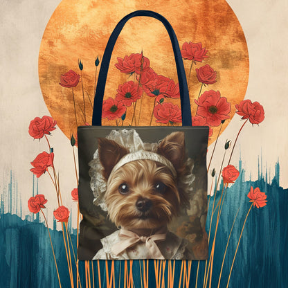 Yorkshire Terrier in Victorian Gown: "Gentle Grace" | Tote Bag (AOP) | Puppy Love Edition™