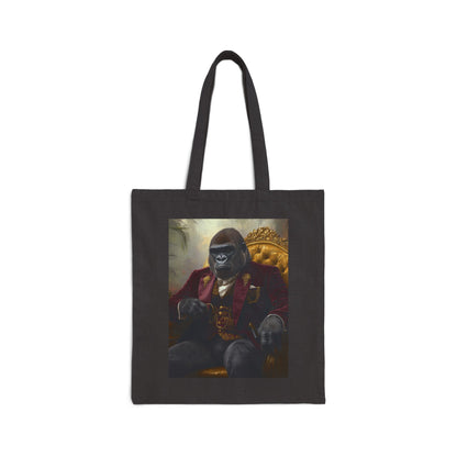 Gorilla in Velvet Suit: "The Jungle Tycoon" | Canvas Tote Bag | Pawgue Chic Edition™