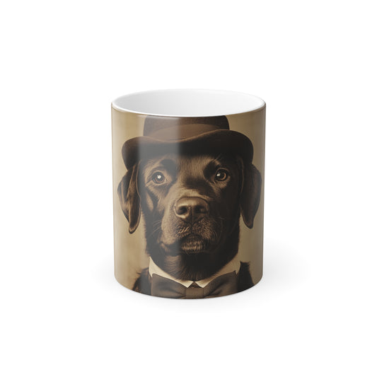 Historical Fiction Collection™: "Baron Barkington of Labrador Lane" | Color Morphing Coffee Mug, 11oz |