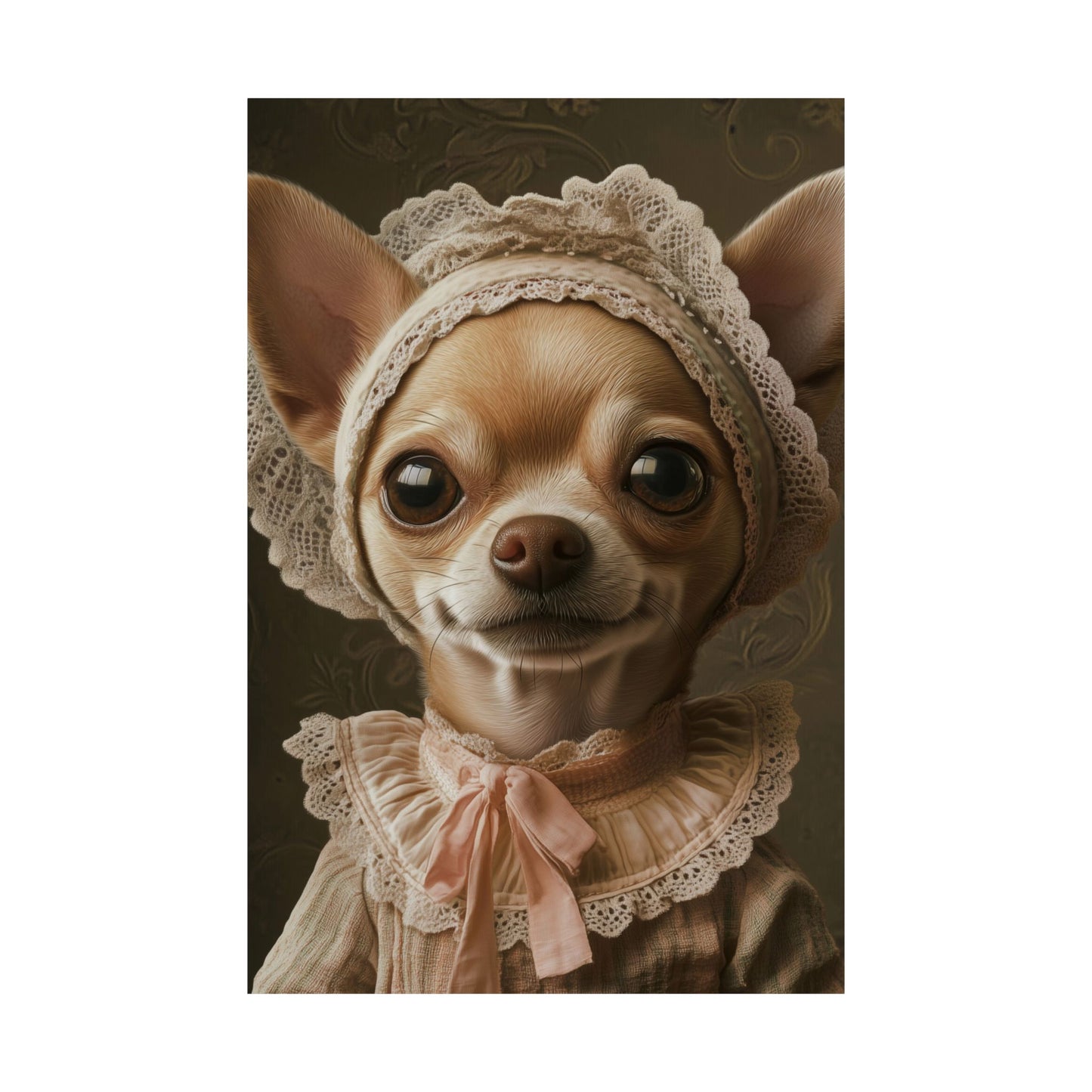 Chihuahua in Lace: "Cottage Charm" | Matte Vertical Posters | Puppy Love Edition™