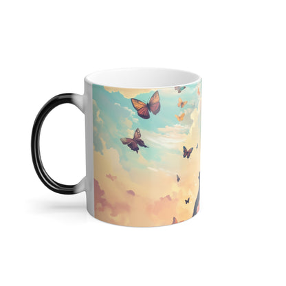 Enchanted Paws Collection™: "Butterfly Reverie" | Color Morphing Coffee Mug, 11oz |