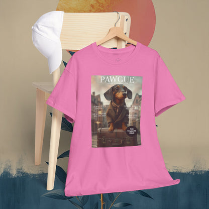 Dachshund in Tweed: "Cover" | T Shirt | Pawgue Chic Edition™